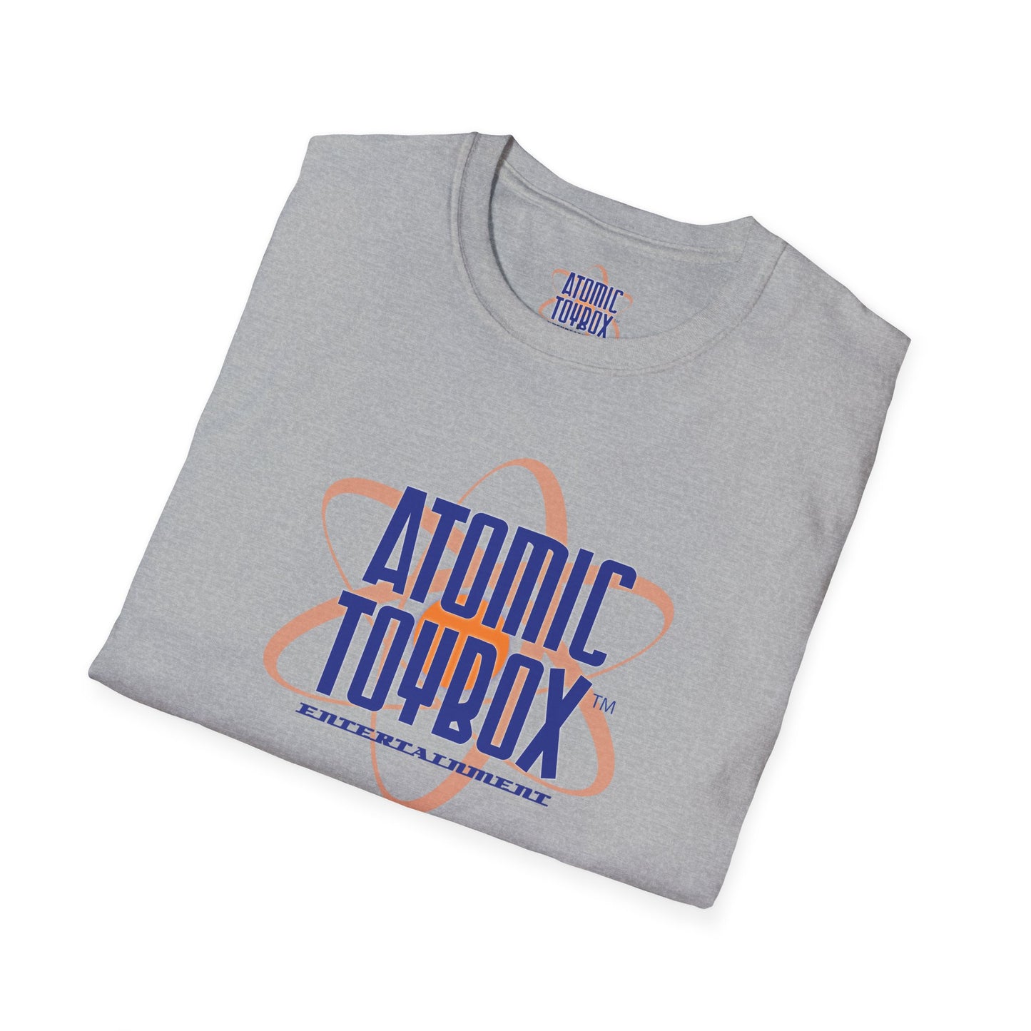 Atomic Toybox STACKED Logo, Gift for Gamers, Casual Wear, Comic-Con Style, Comfortable Everyday Tee