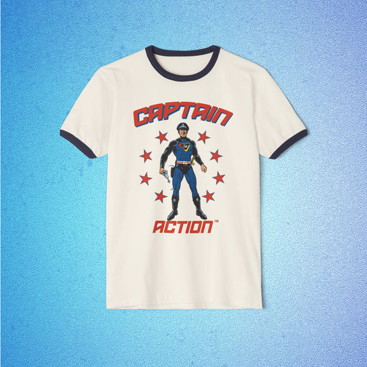 Captain Action™ – Stars 250 Ringer T-Shirt