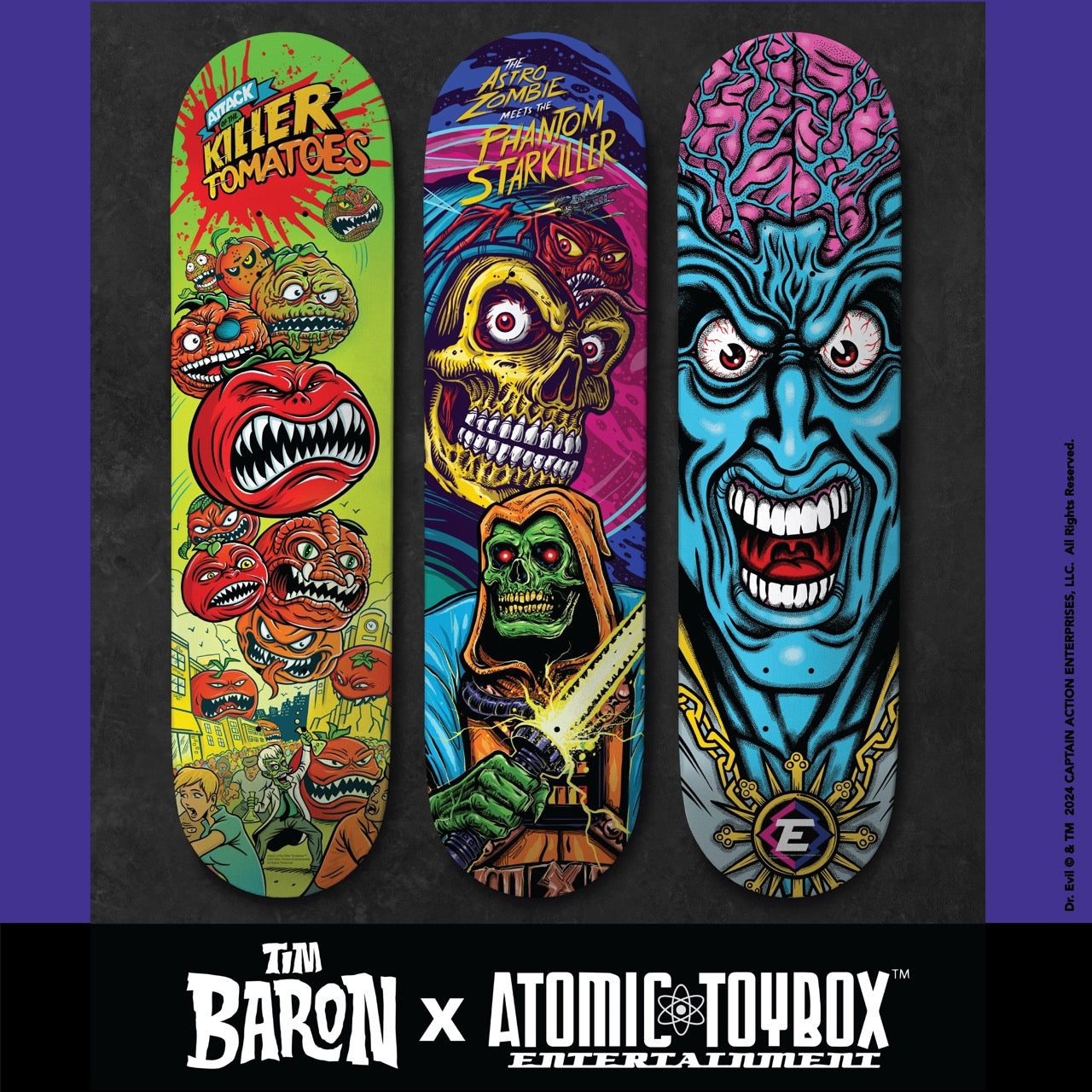 Dr. Evil Skate Deck by Tim Baron!