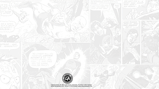 Captain Action & Dr. Evil - Limited Edition Sticker Set by ASTRO ZOMBIE artist Tim Baron