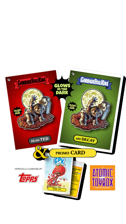 Garbage Pail Kids - DEAD TED - Limited Edition Glow in the Dark Enamel Pin and Trading Card (Copy)
