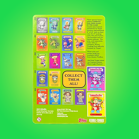 Garbage Pail Kids - CARDED Enamel Pin & Trading Card SET #1