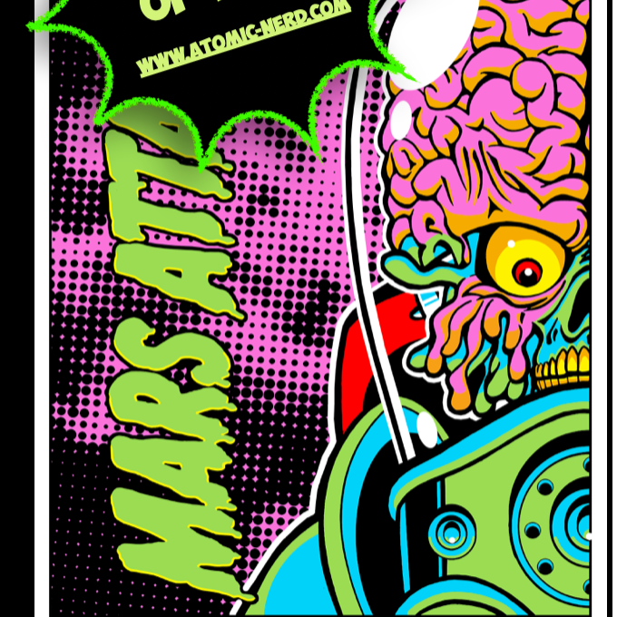 Mars Attacks -  Limited Edition Black Light Posters Signed and Numbered by KEMO