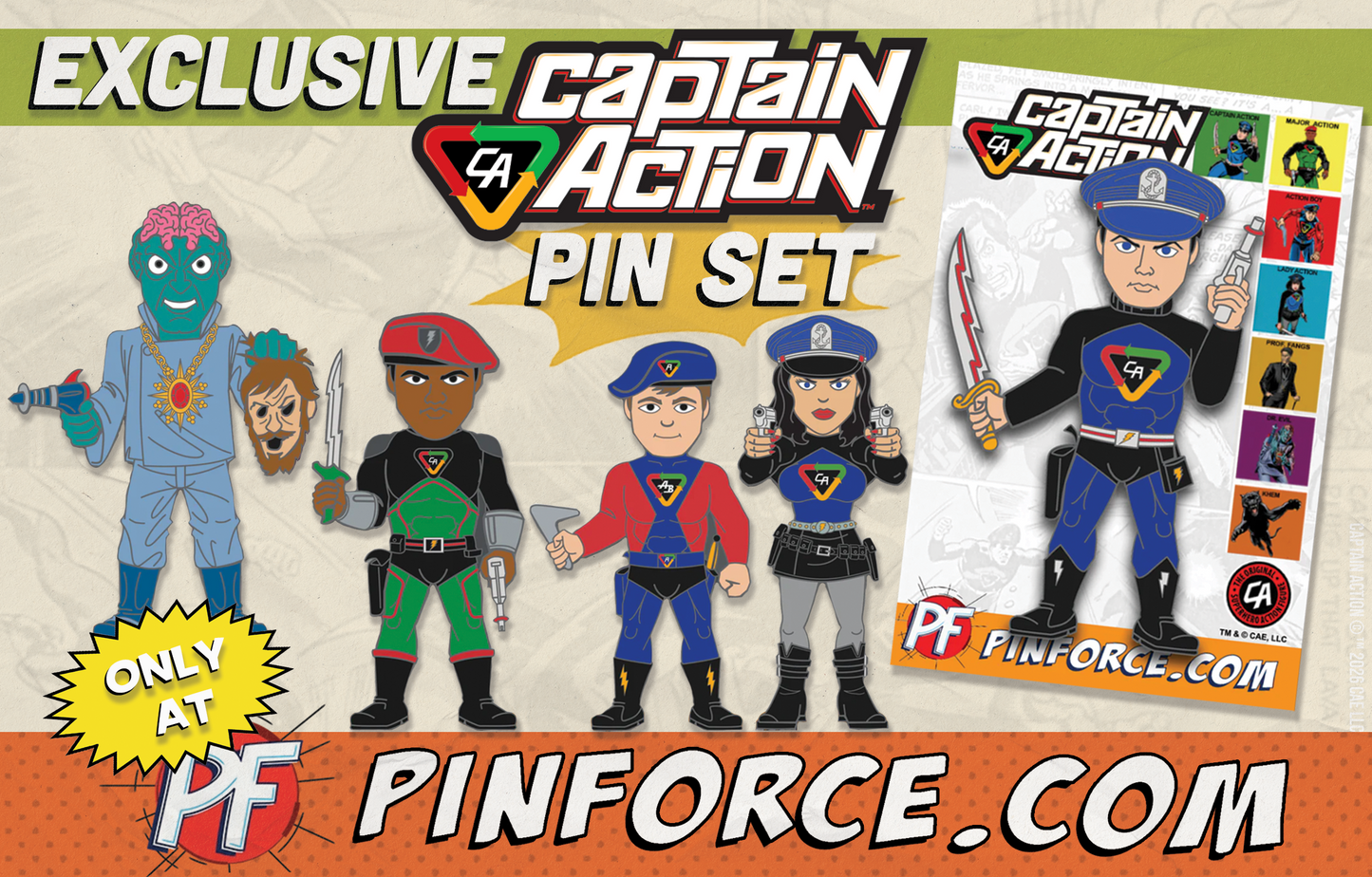 Captain Action™ Series 1 - Enamel Pin Set (6) by Pin Force
