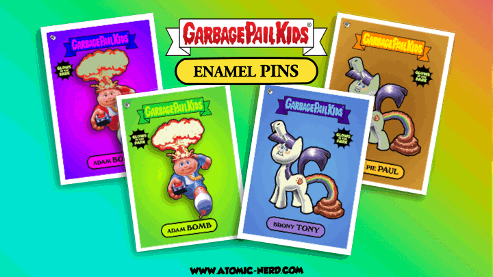 Garbage Pail Kids - 2022 - ADAM BOMB - Limited Edition Glow in the Dark Enamel Pin and Trading Card