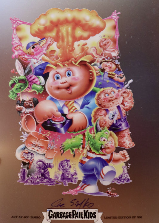 Garbage Pail Kids Print , Adam Boom, Version 1, Silver