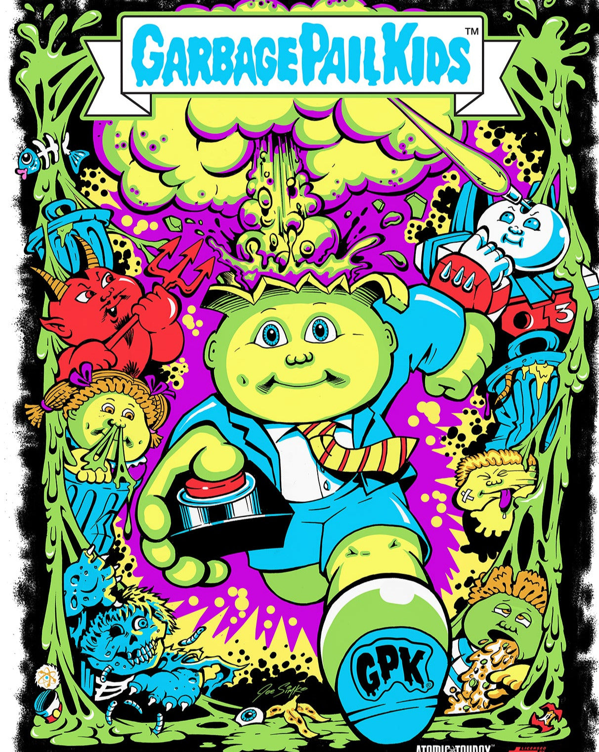 Garbage Pail Kids - Limited Edition Black Light Posters Signed and Numbered by Joe Simko