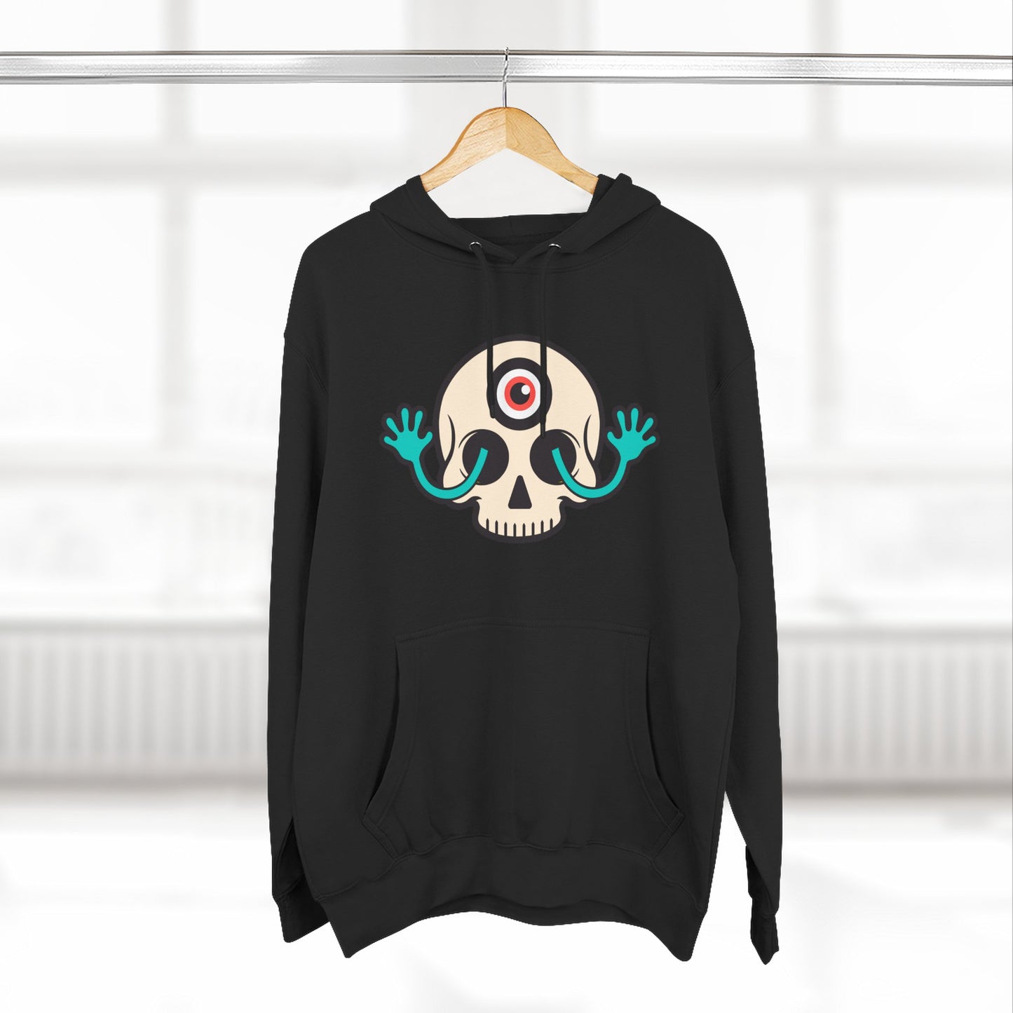 MEGAWEIRD Hugging Skull hoodie. "Be a Megaweirdo"