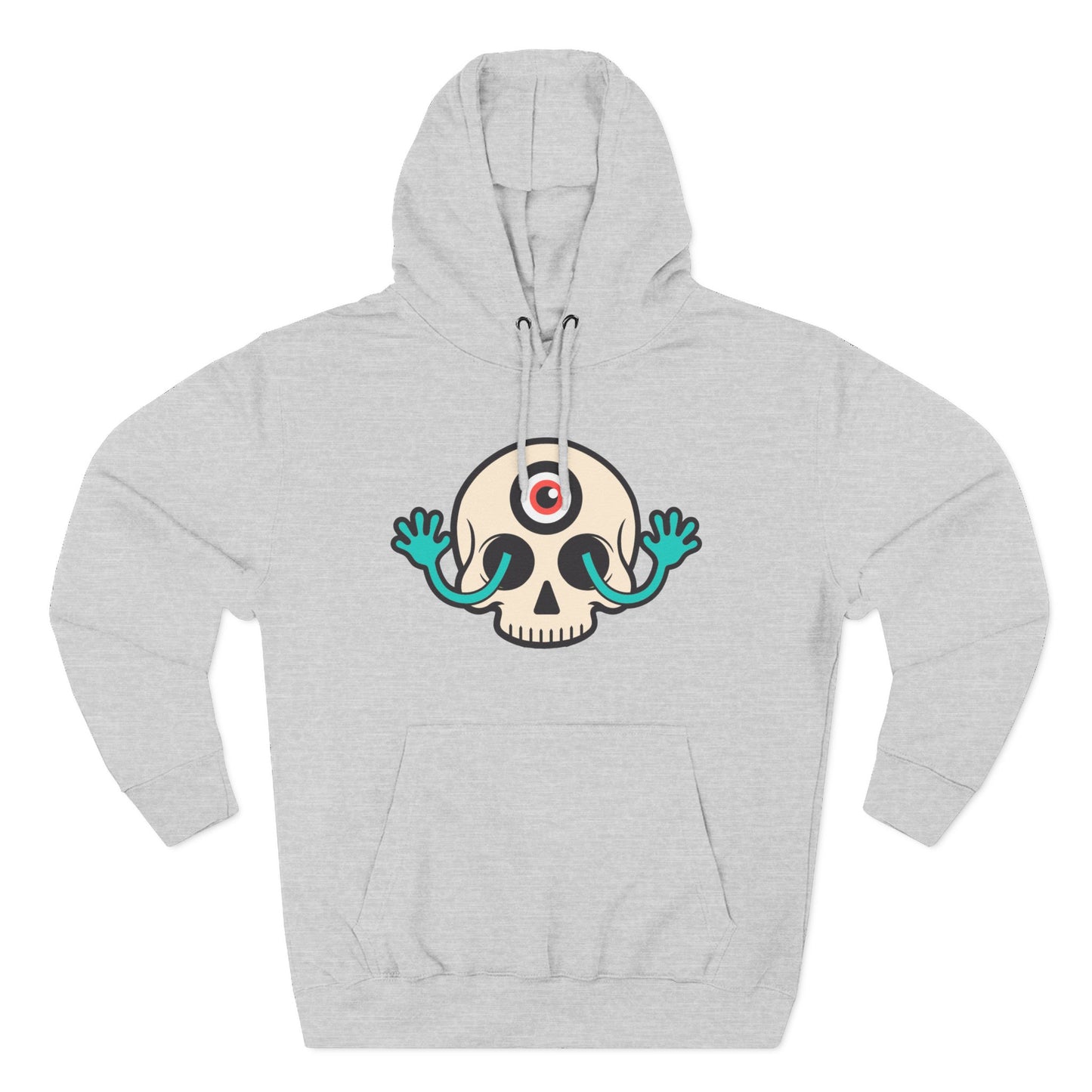 MEGAWEIRD Hugging Skull hoodie. "Be a Megaweirdo"