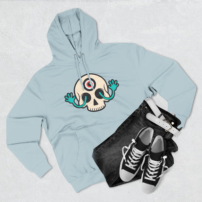 MEGAWEIRD Hugging Skull hoodie. "Be a Megaweirdo"