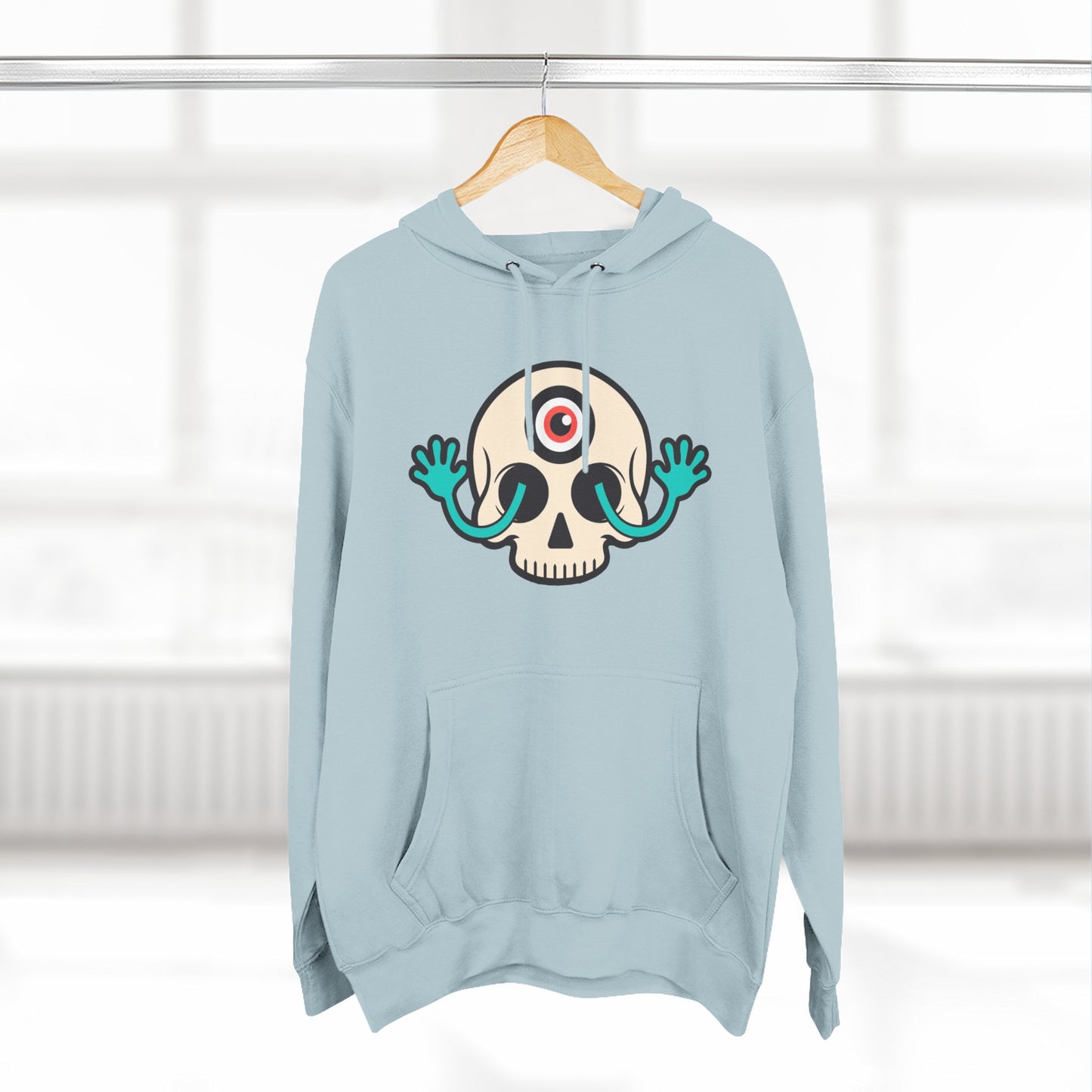 MEGAWEIRD Hugging Skull hoodie. "Be a Megaweirdo"
