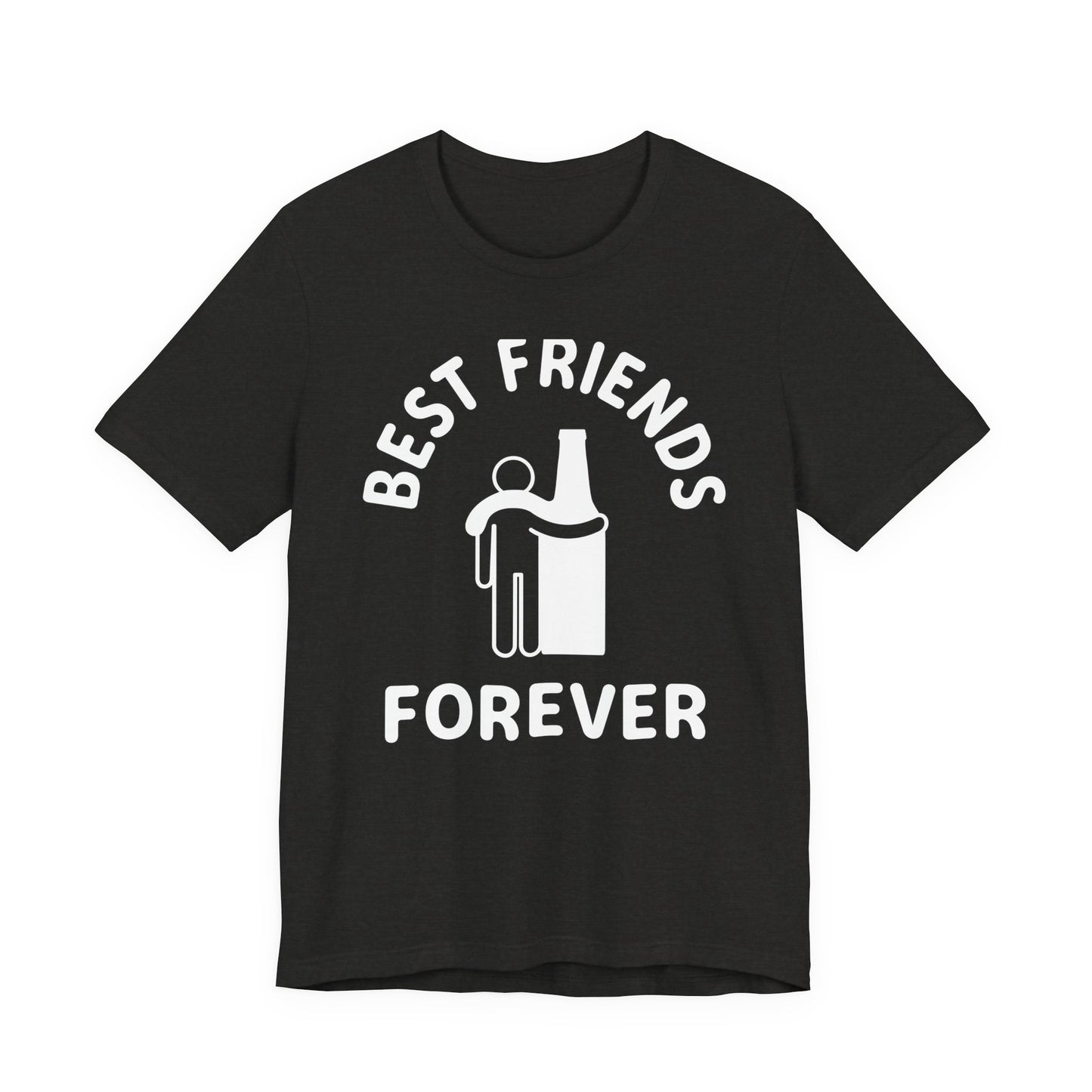 Graphic Tee Best Friends Forever Beer Bottle Man Unisex Jersey Short Sleeve Tee