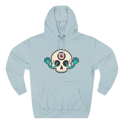 MEGAWEIRD Hugging Skull hoodie. "Be a Megaweirdo"