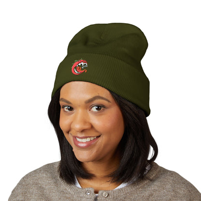 Killer Tomato Embroidered Beanie — Classic Cuffed Knit Hat