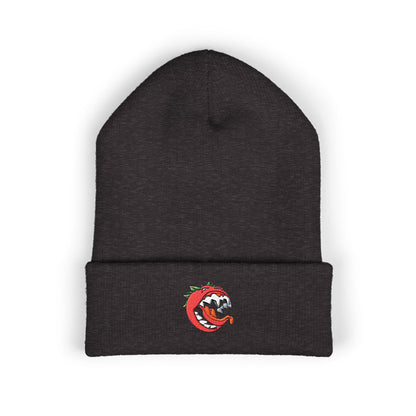 Killer Tomato Embroidered Beanie — Classic Cuffed Knit Hat