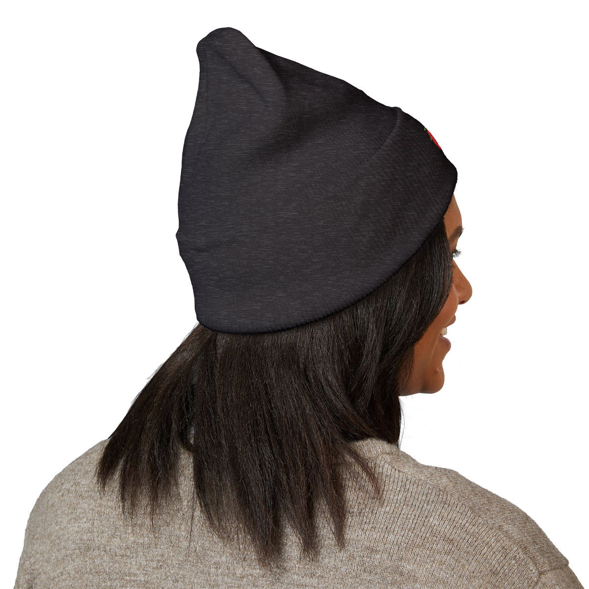 Killer Tomato Embroidered Beanie — Classic Cuffed Knit Hat