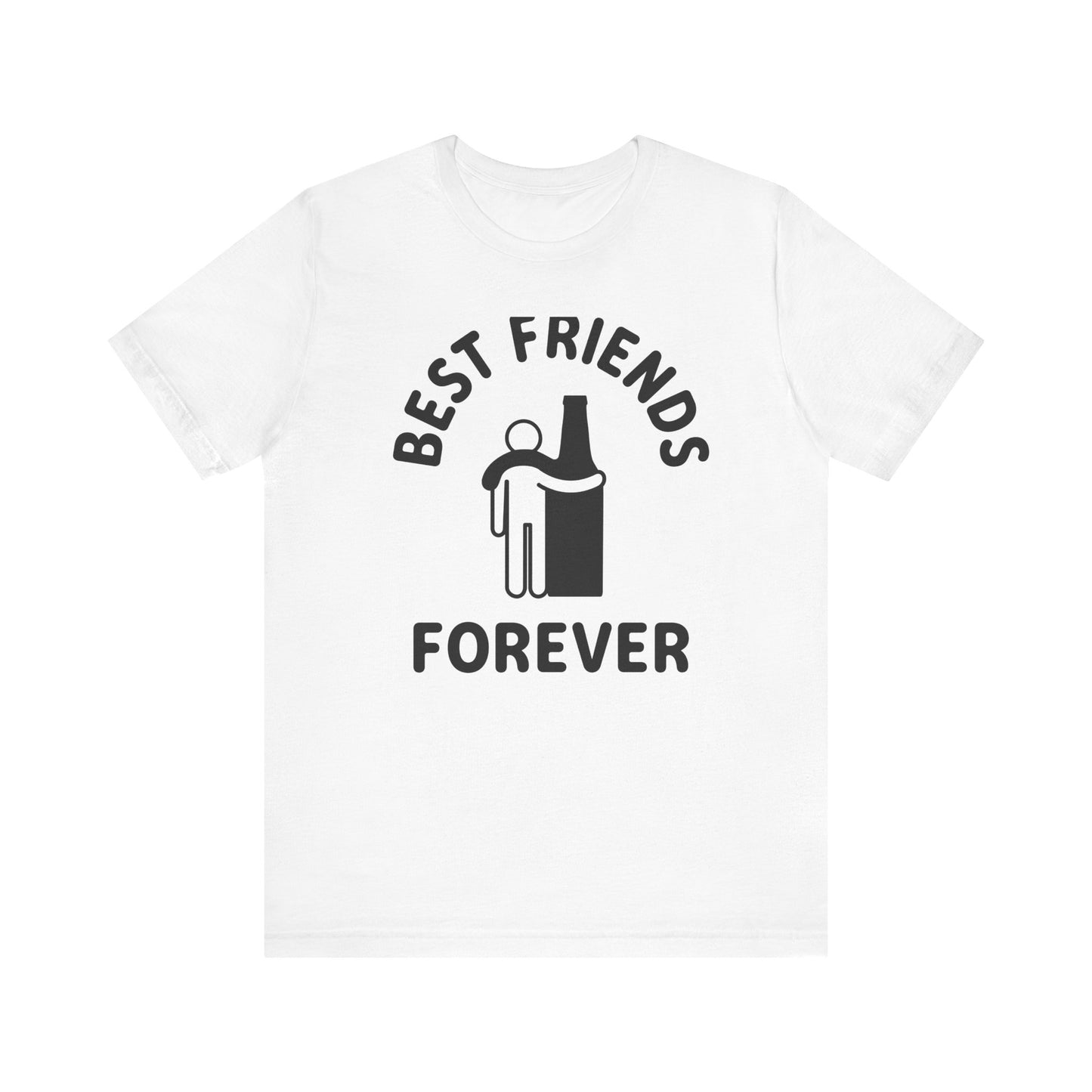 Graphic Tee Best Friends Forever Beer Bottle Man Unisex Jersey Short Sleeve Tee