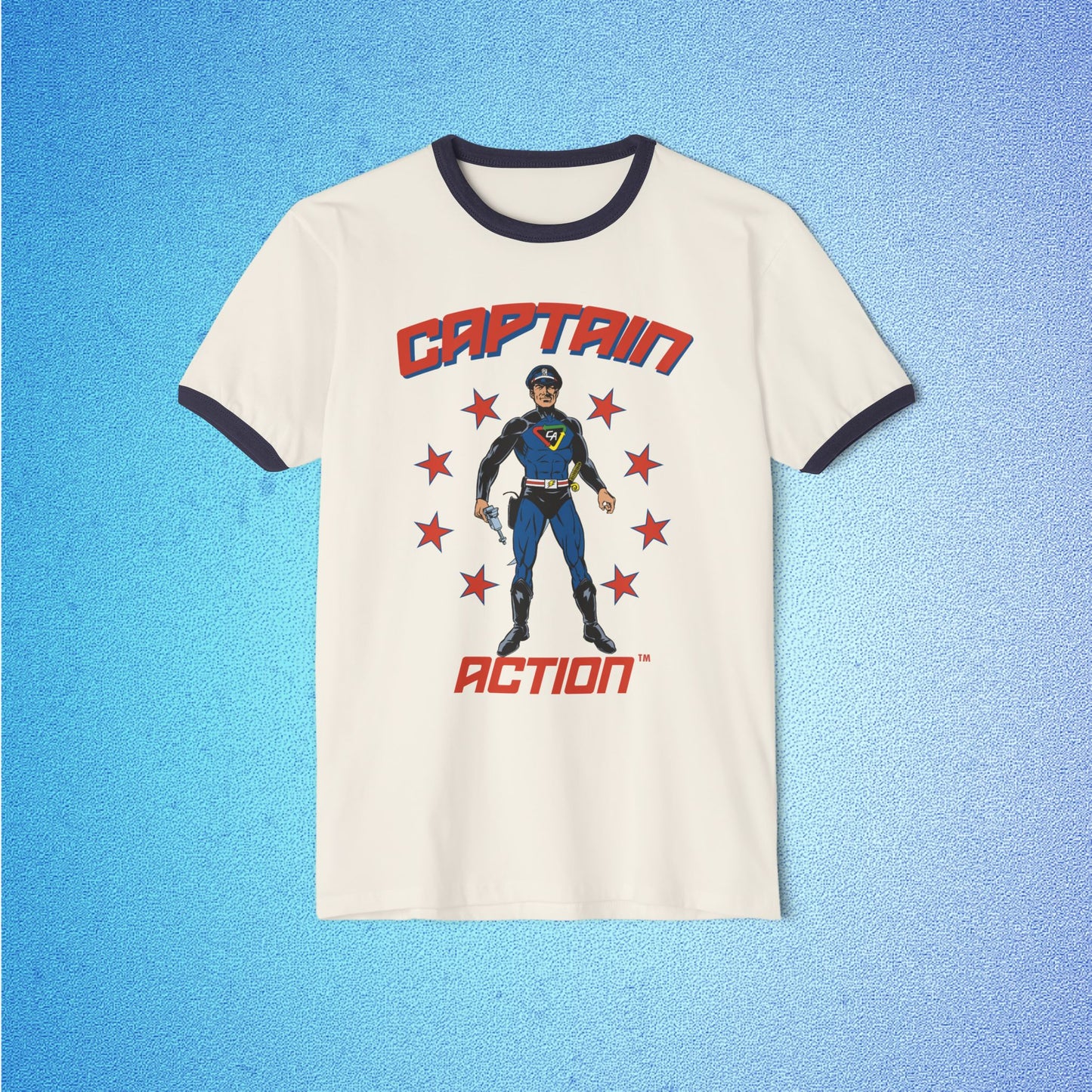 Captain Action™ – Stars 250 Ringer T-Shirt