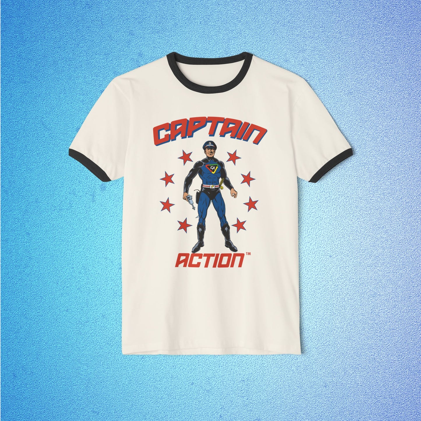Captain Action™ – Stars 250 Ringer T-Shirt