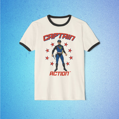 Captain Action™ – Stars 250 Ringer T-Shirt
