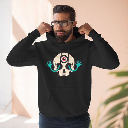 MEGAWEIRD Hugging Skull hoodie. "Be a Megaweirdo"