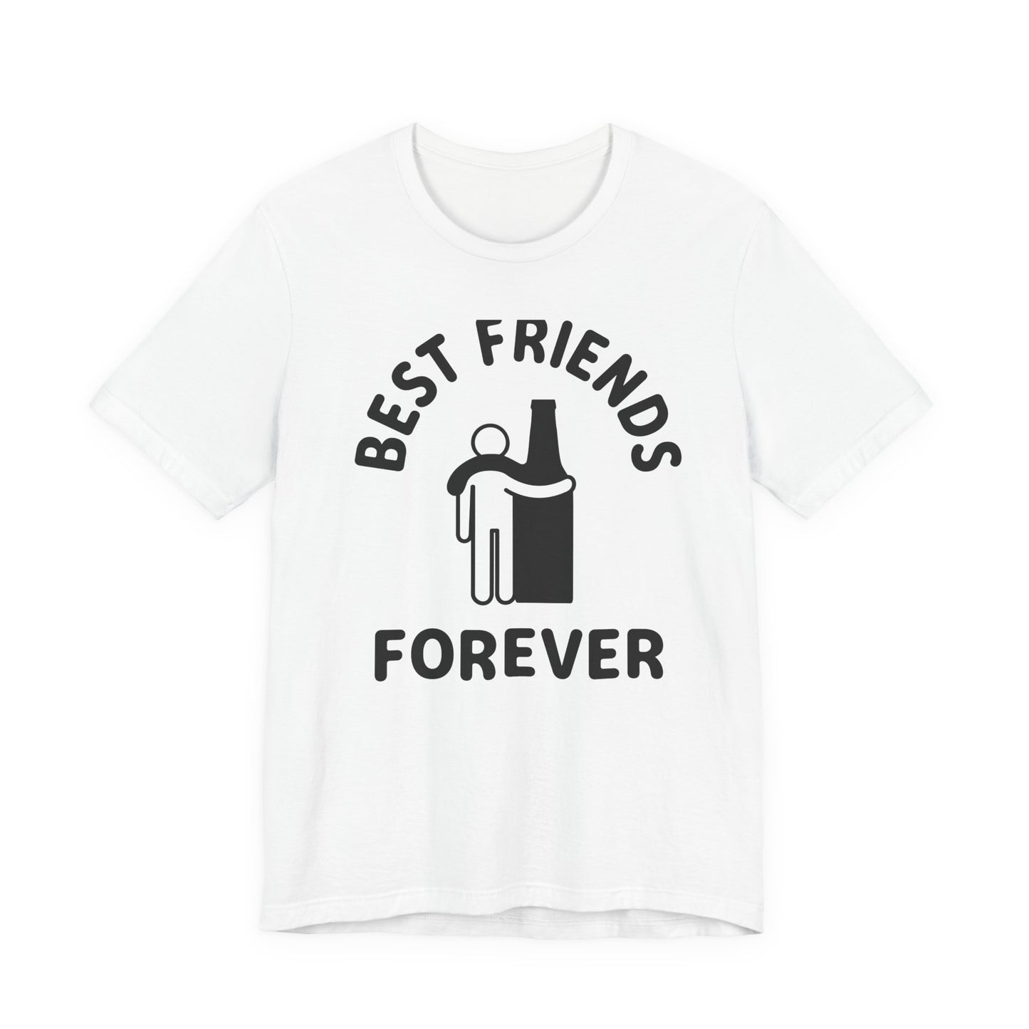 Graphic Tee Best Friends Forever Beer Bottle Man Unisex Jersey Short Sleeve Tee
