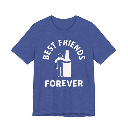 Graphic Tee Best Friends Forever Beer Bottle Man Unisex Jersey Short Sleeve Tee