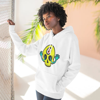 MEGAWEIRD Hugging Skull hoodie. "Be a Megaweirdo"