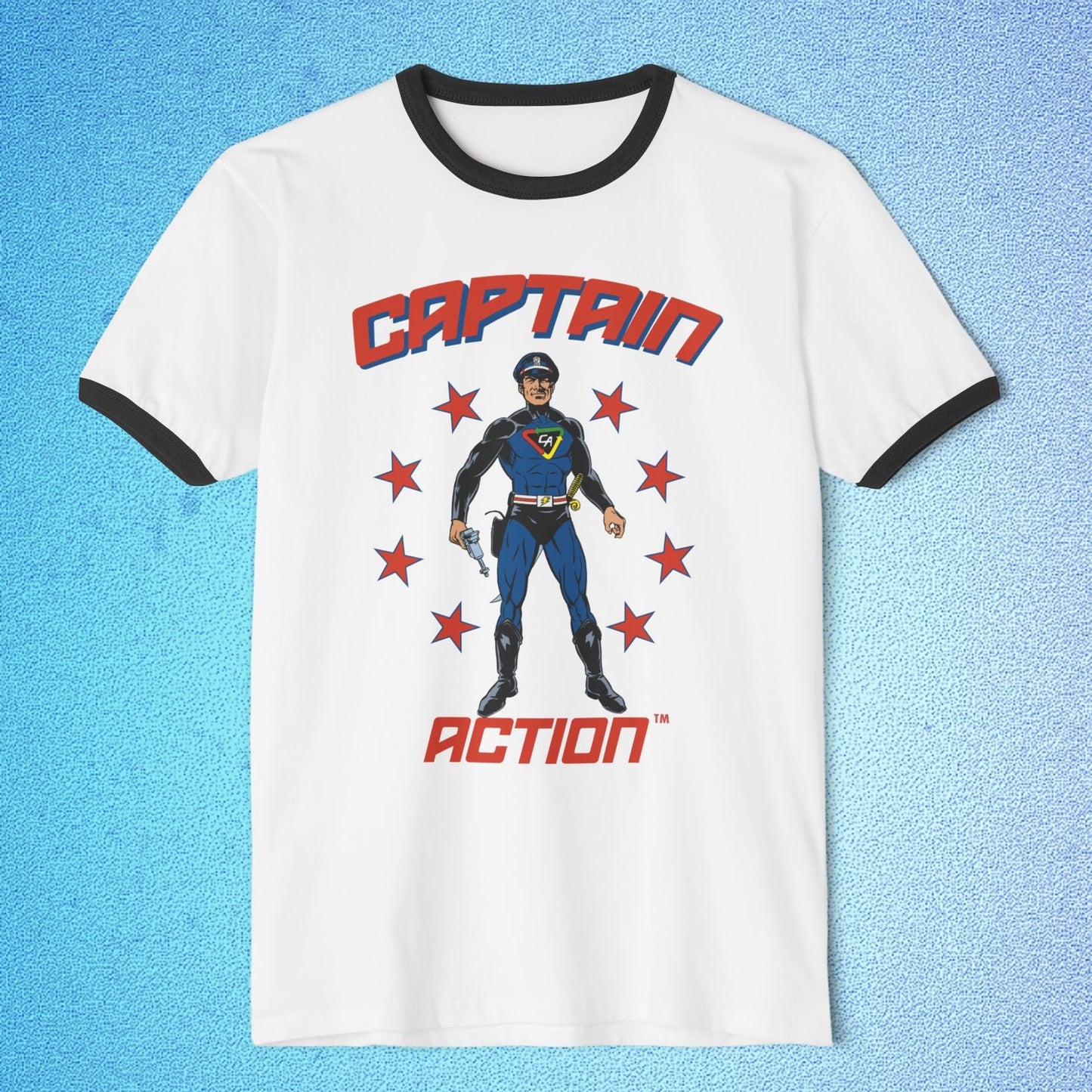Captain Action™ – Stars 250 Ringer T-Shirt