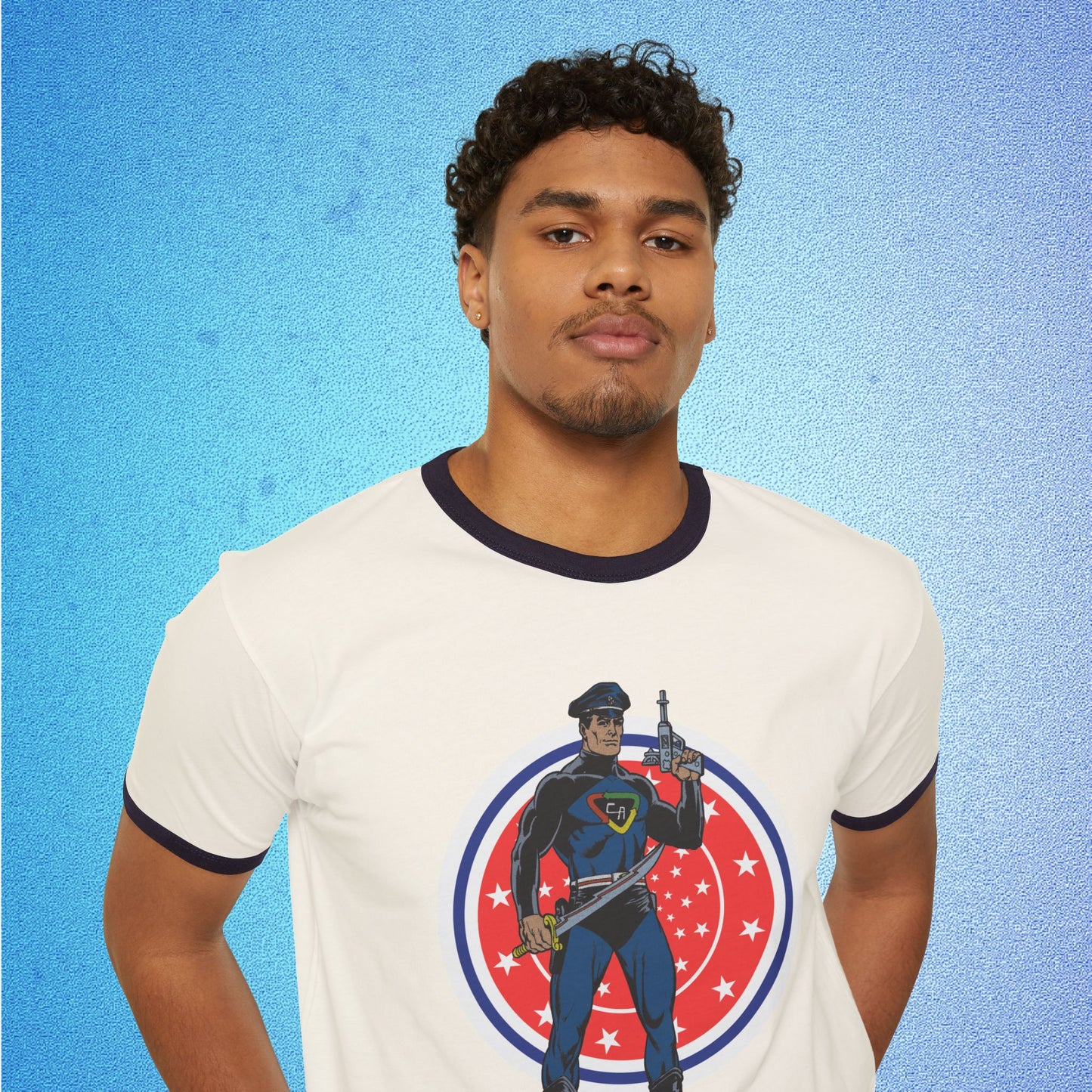 Captain Action™ – America 250 Ringer T-Shirt