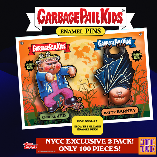 Garbage Pail Kids - Limited Edition Batty Barney & Dead Jed Glow in the Dark Enamel Pin 2 Pack!