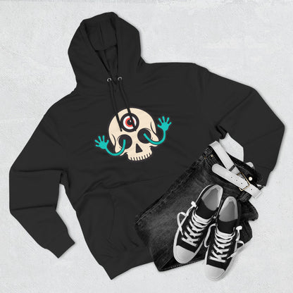 MEGAWEIRD Hugging Skull hoodie. "Be a Megaweirdo"