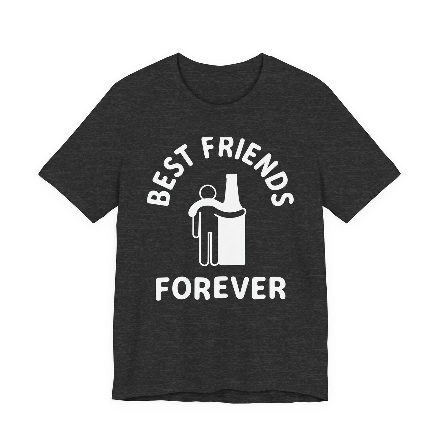 Graphic Tee Best Friends Forever Beer Bottle Man Unisex Jersey Short Sleeve Tee