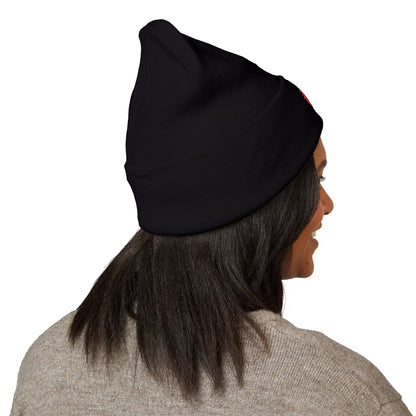Killer Tomato Embroidered Beanie — Classic Cuffed Knit Hat