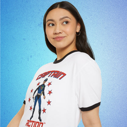 Captain Action™ – Stars 250 Ringer T-Shirt