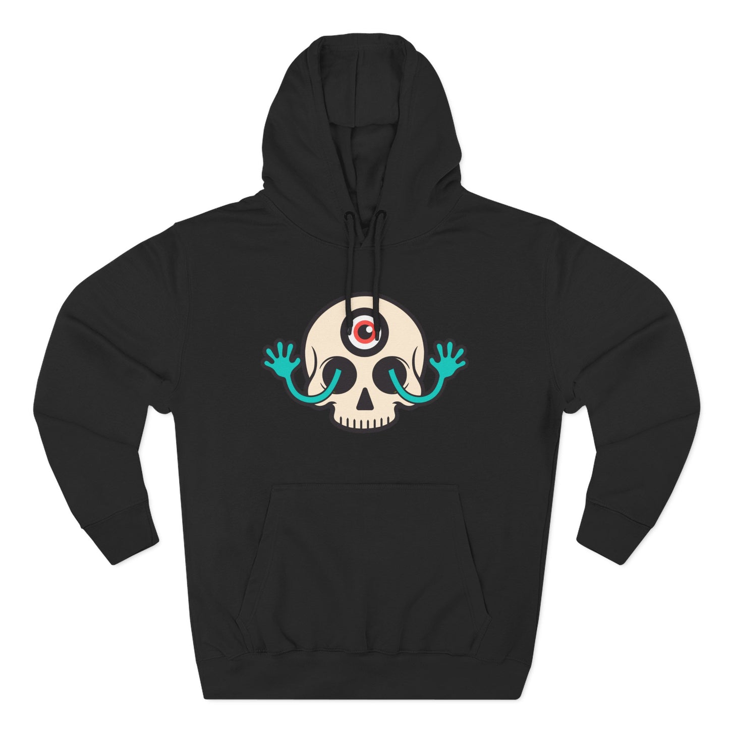 MEGAWEIRD Hugging Skull hoodie. "Be a Megaweirdo"