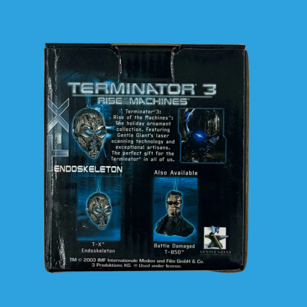 Terminator 3 Rise of the Machines collectible card box featuring the Endoskeleton character, shown on a plain white background.