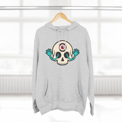 MEGAWEIRD Hugging Skull hoodie. "Be a Megaweirdo"