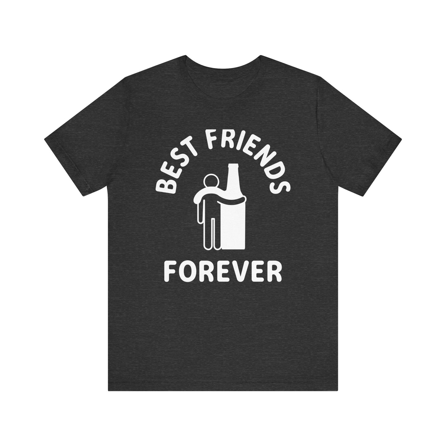 Graphic Tee Best Friends Forever Beer Bottle Man Unisex Jersey Short Sleeve Tee