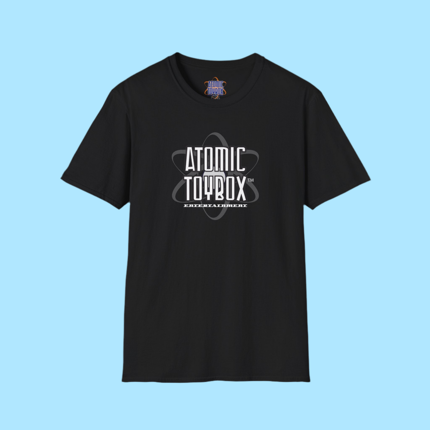 Atomic Toybox STACKED Logo, Gift for Gamers, Casual Wear, Comic-Con Style, Comfortable Everyday Tee