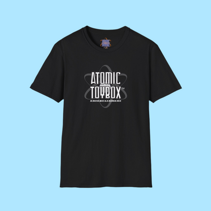 Atomic Toybox STACKED Logo, Gift for Gamers, Casual Wear, Comic-Con Style, Comfortable Everyday Tee