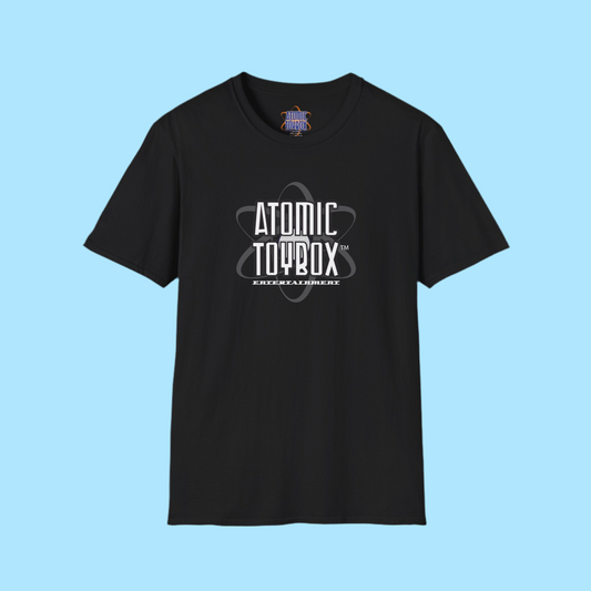 Atomic Toybox STACKED Logo, Gift for Gamers, Casual Wear, Comic-Con Style, Comfortable Everyday Tee