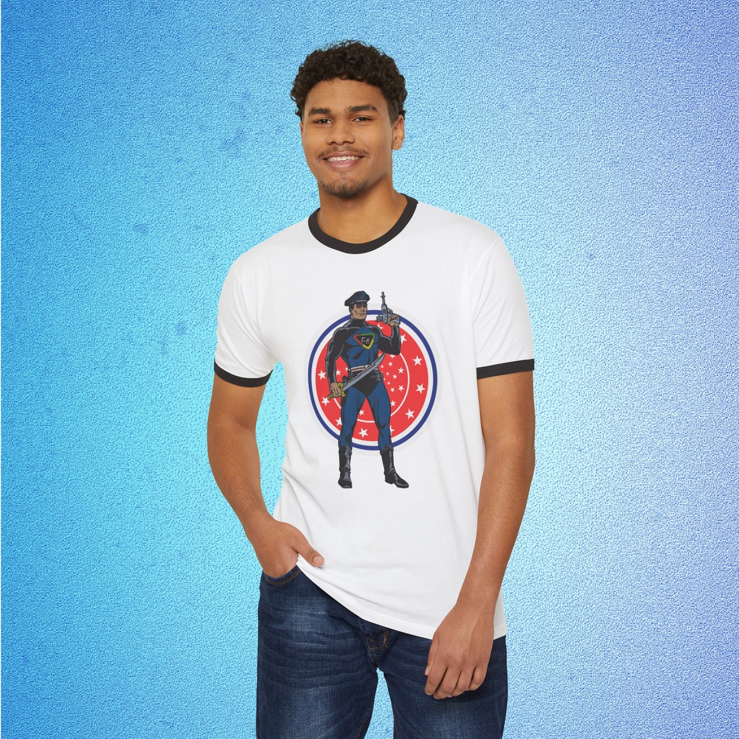 Captain Action™ – America 250 Ringer T-Shirt