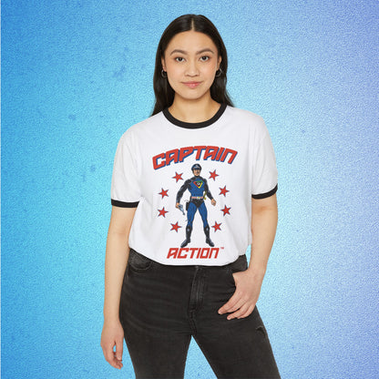 Captain Action™ – Stars 250 Ringer T-Shirt