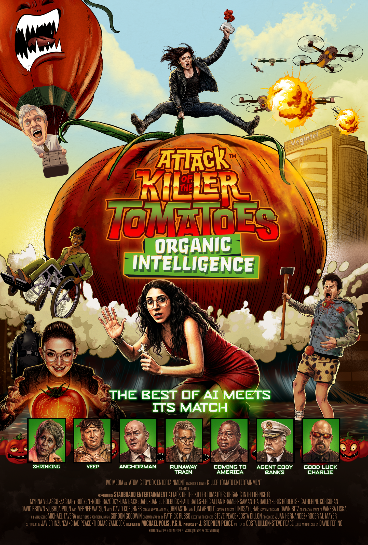 Attack of the Killer Tomatoes: Organic Intelligence Exclusive Giclee Theatrical Poster 48" x 24"
