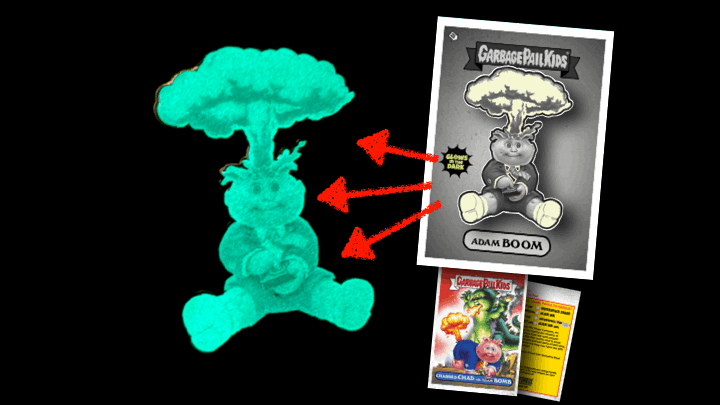 Garbage Pail Kids - BLASTED BILLY - SDCC Limited Edition Glow in the Dark Enamel Pin and Trading Card (Copy)