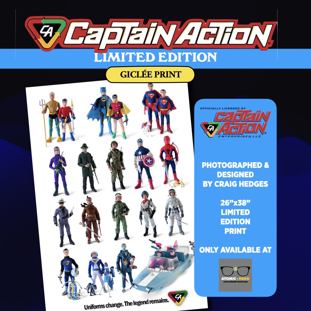 Captain Action 60th Anniversary Giclée Print - Uniforms change