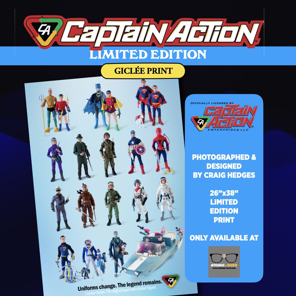 Captain Action® 60th Anniversary Giclée Print - Uniforms change