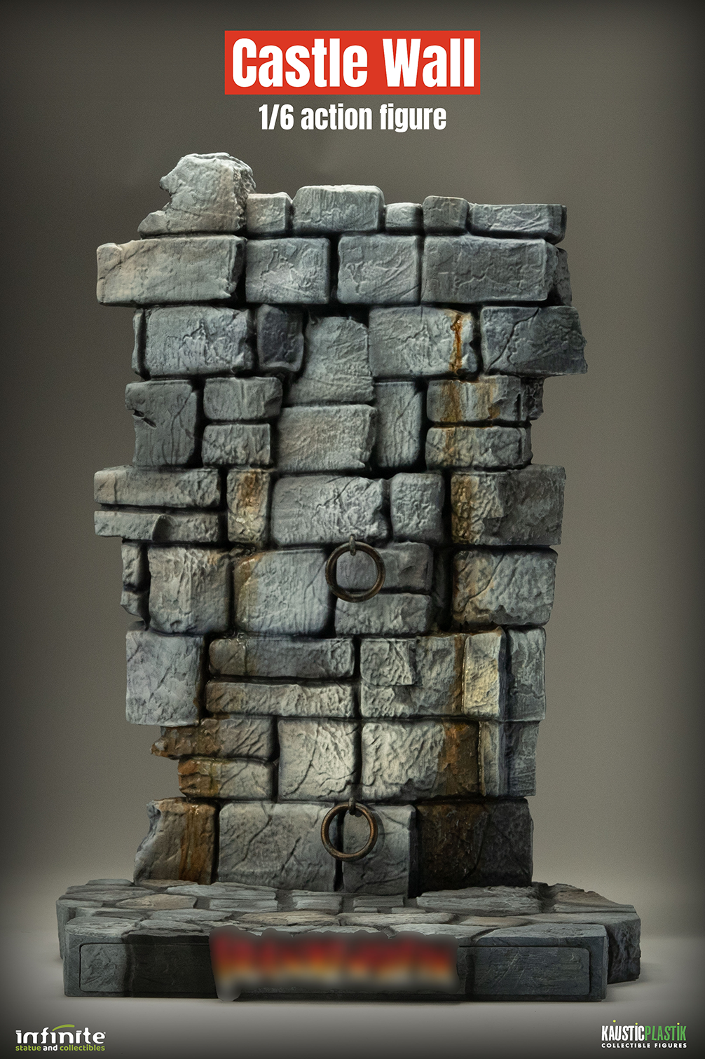 Frankenstein’s Monster Figure with Castle Wall Diorama – 1:6 Scale Display