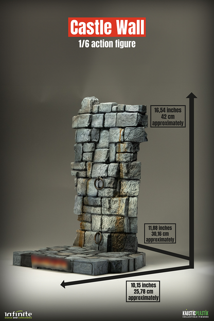 Frankenstein’s Monster Figure with Castle Wall Diorama – 1:6 Scale Display